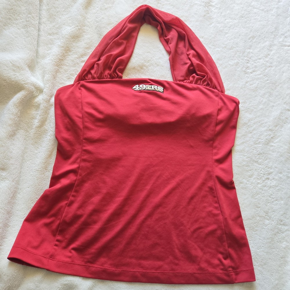 San Francisco 49ers Women Halter Top Large Padded All Sport Couture Red