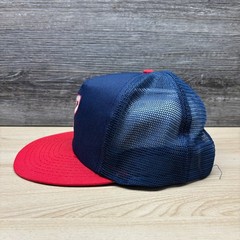 Vintage Cleveland Indians Hat Cap Snap Back Blue Red Trucker Mesh MLB 90s Annco