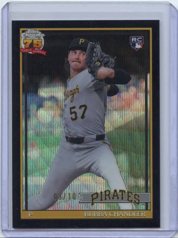 2026 Topps Chrome BUBBA CHANDLER Rookie 1991 Topps BLACK WAVE REFRACTOR 3/10