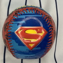 DC COMICS Superman Embossed Blue & Red Souvenir Baseball Ball