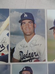 1971 Ticketron Los Angeles Dodgers 4×6 Steve Garvey Rookie Vin Scully Sutton Lot