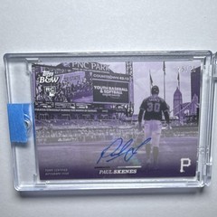 Topps 2024 Black & White Paul Skenes Pirates RC Auto Purple 25/25 #66-A *BOOKEND