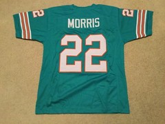 UNSIGNED CUSTOM Sewn Stitched Mercury Morris Teal Jersey – M, L, XL, 2XL, 3XL