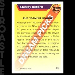 Stanley Roberts 1991-92 Front Row #89 LSU 🏀 Basketball Card