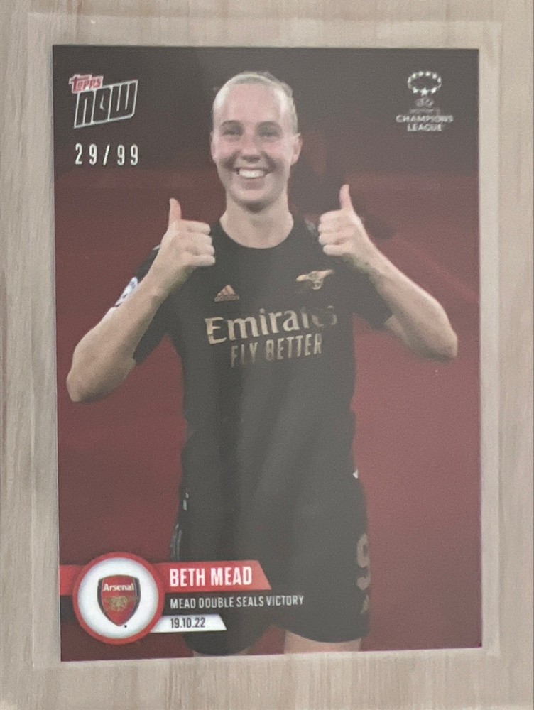 2022 Topps Now UCL UEFA Champions #002 Beth Mead Arsenal FC 29/99