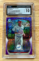 2023 Bowman Chrome – Prospects Josue De Paula #BCP-172 Purple Shimmer /250