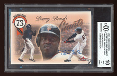 Barry Bonds Autograph 2001 Fleer Bonds Home Run King Jumbos /500 BB-HRK BCCG 10