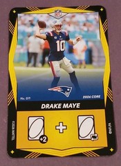 Drake Maye 2026 NFL Uno Elite Core Edition Yellow Base #071 New England Patriots
