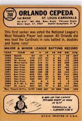 1968 Topps #200 Orlando Cepeda