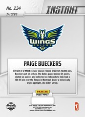 *PRESALE* 2026 Panini Instant WNBA Paige Bueckers #234 ~ Dallas Wings