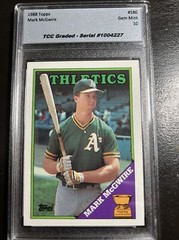1988 Topps Mark McGwire #580 TCC Graded Gem Mint 10