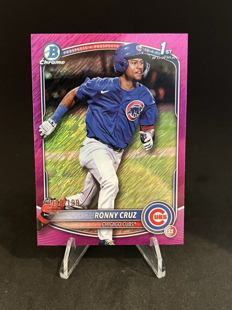 Ronny Cruz 2025 Bowman Chrome #BCP-213 Fuchsia Prospects /199 Chicago Cubs