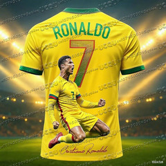 Football Jersey 3D Printed NO.7 Ronaldo Adult&Children&rsquo;S Sports Loose Speed Dryi