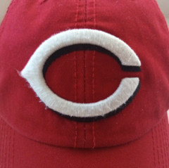 Cincinnati Reds Franchise Logo, 47, Red Cap, Size Small/Medium Fitted Hat, MLB