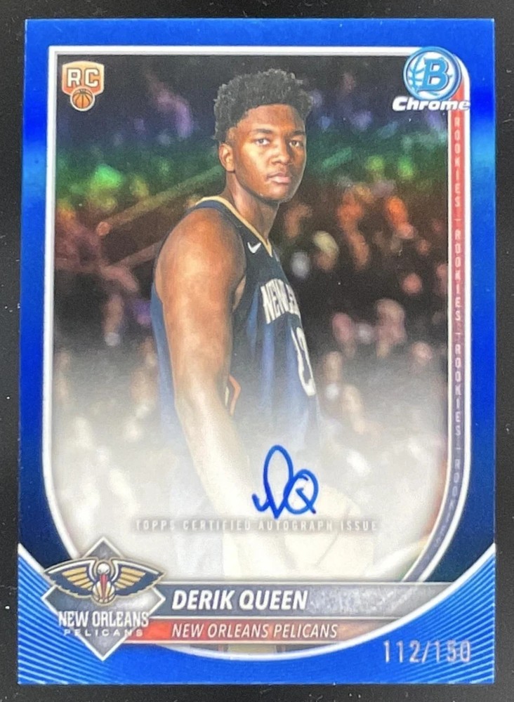 2025-26 Bowman Chrome Autograph Blue Refractor #BCA-DQ Derik Queen RC Auto /150