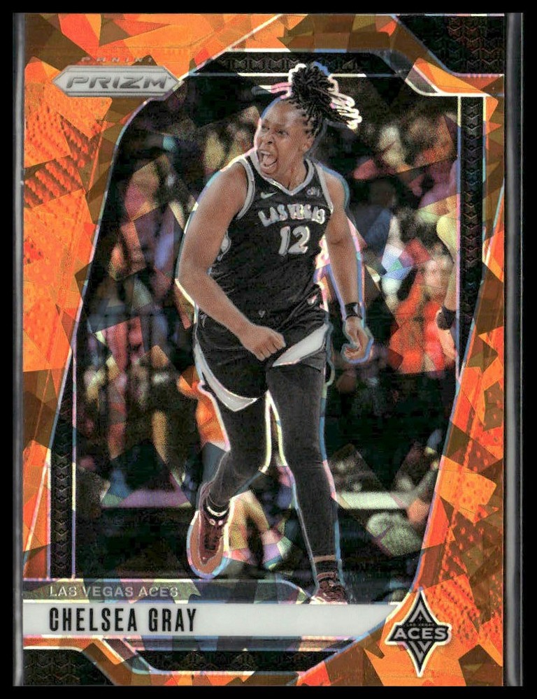 2024 Panini Prizm WNBA #84 Chelsea Gray Ice Orange Prizms