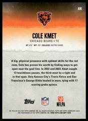 Cole Kmet 2025 Topps Signature Class #68 Blue & Yellow Chicago Bears