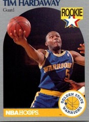 1990-91 NBA Hoops #113 Tim Hardaway Rookie Card RC Golden State Warriors Heat