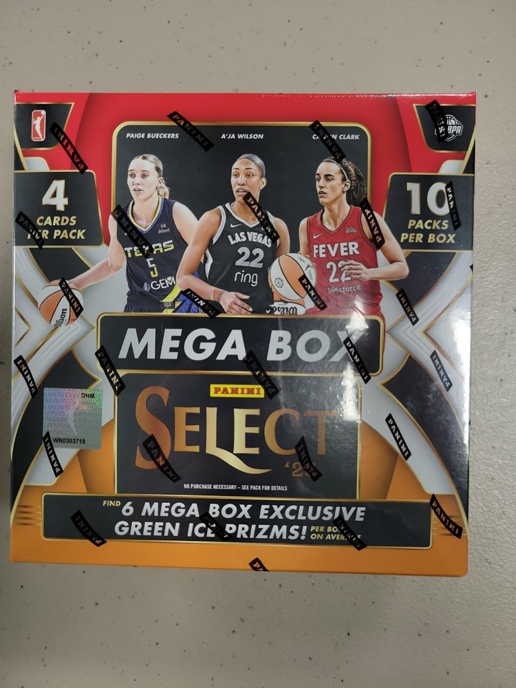 2025 Panini Select WNBA Basketball Hobby Mega Box Factory Sealed 10 Packs JA