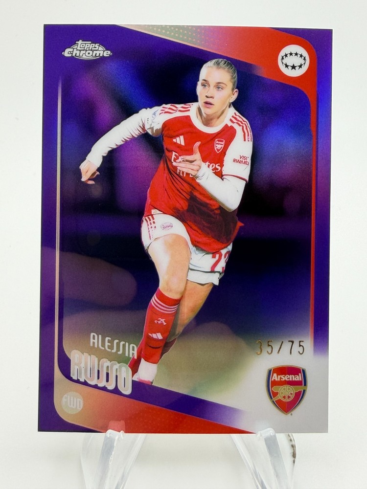 2025-26 Topps Chrome UEFA Women&rsquo;s ALESSIA RUSSO Purple Refractor /75 #94