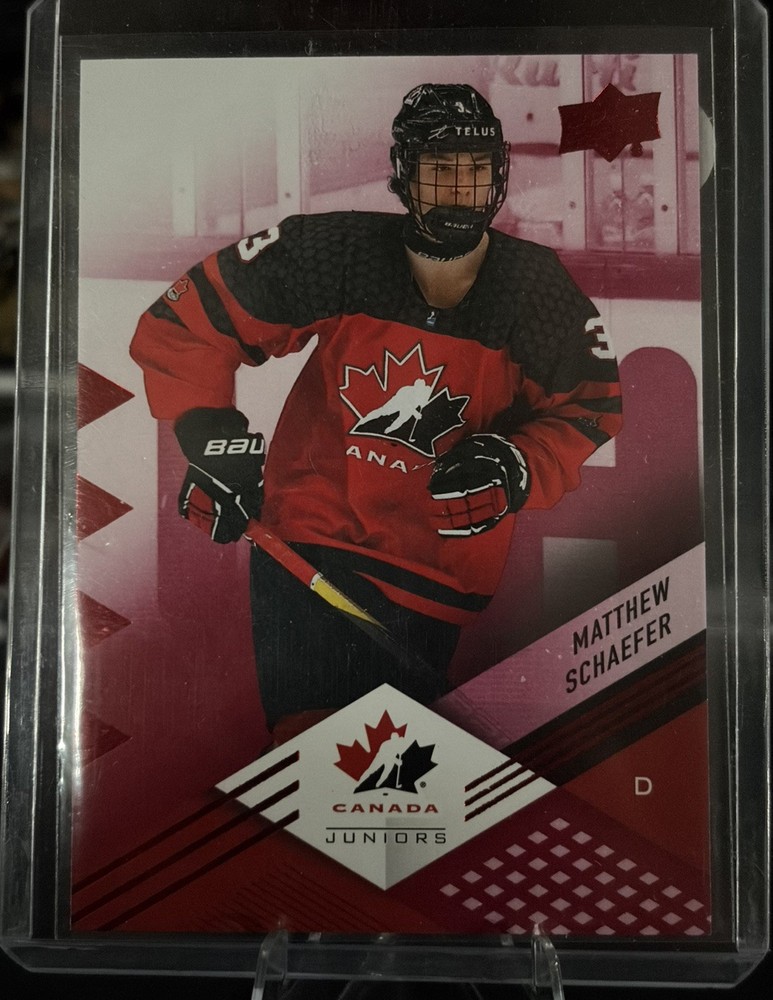 2024 Upper Deck Team Canada Juniors Red Foil Matthew Schaefer #25