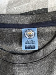 Manchester City Officially Licensed Gray Soccer T-Shirt Size L « CITY » Tag