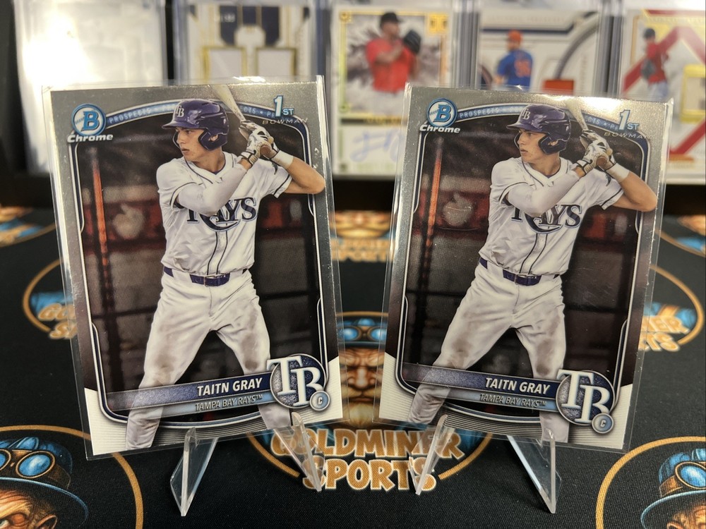 2025 Bowman Chrome Draft Taitn Gray BDC-7 2 Card Lot Rays