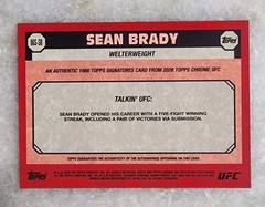 2026 Topps Chrome UFC Sean Brady 1986 Black Refractor Auto /10 SSP