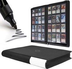 Premium 16 Pocket Card Binder Holds 1600 Cards 4×4 Ringless Trading Card Album w