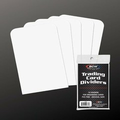 50 (5 Packs of 10) BCW Trading Card Dividers – Standard, Brand New (1-TCD)