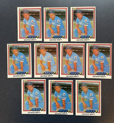 1981 Donruss #491 George Brett MVP – Royals – Ten (10) count lot