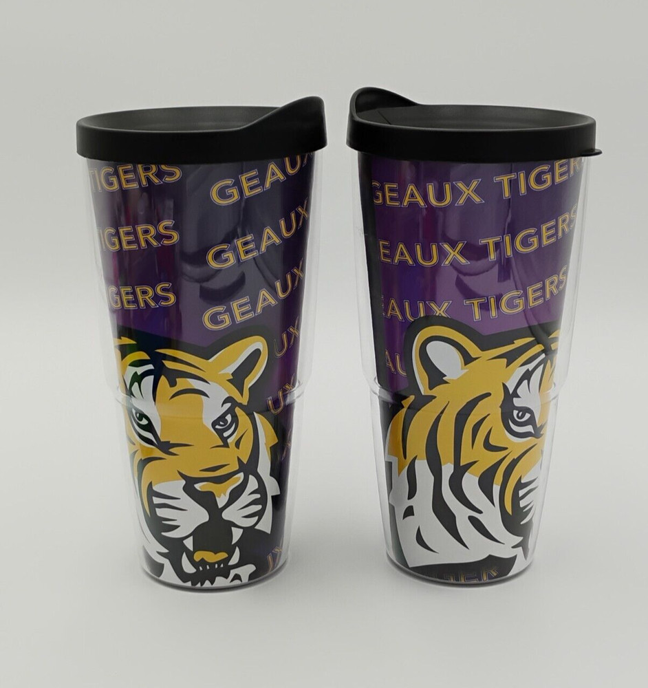 Geaux Tigers LSU Tumblers Pair of 2 24 oz Cups