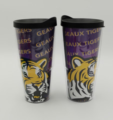 Geaux Tigers LSU Tumblers Pair of 2 24 oz Cups