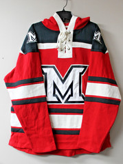 New NCAA Miami University RedHawks Lacer jersey mid weight cotton hoodie men XXL