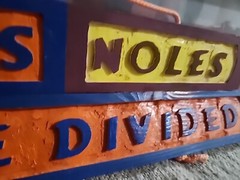 Florida Gators/Seminoles Wood Carved Sign. House Divided Well Made!