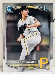 Seth Hernandez 2025 Bowman Draft 1st Chrome #BDC-25 Pittsburgh Pirates