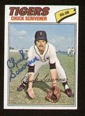 Chuck Scrivener #173 signed autograph auto 1977 Topps Baseball Card
