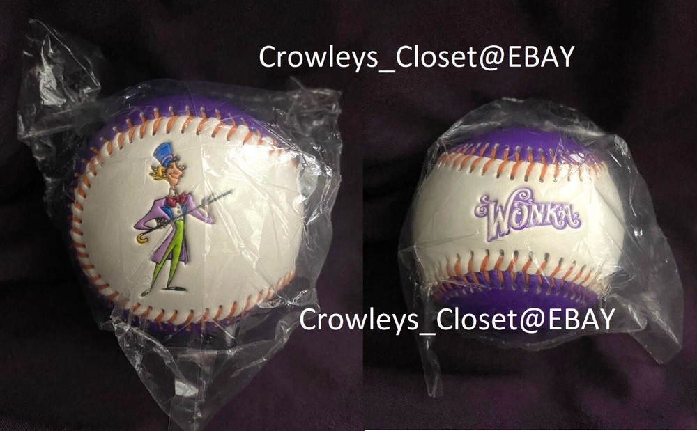 NEW/SEALED Willy Wonka Bars Purple/White Souvenir Promotional Baseball Chalamet