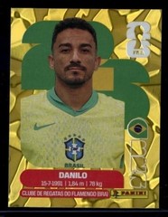 2026 Panini World Cup Sticker Collection Danilo #BRA-7 Brazil Gold Crumple