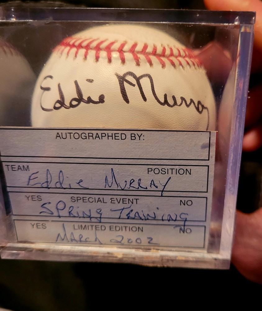 Eddie Murray Autographed Officiall Major League Baseball