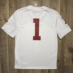 NWT Oklahoma Sooners #1 Nike Jordan Brand NCAA Game White Jersey Men Small $150