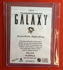 2025-26 Metal Universe Hockey Championship Galaxy Purple 235/349 Bryan Rust CG-4