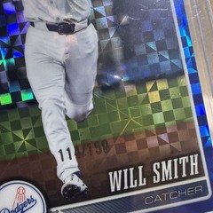 Topps Chrome 2025 Will Smith Blue X-Fractor /150 #240 Los Angeles Dodgers