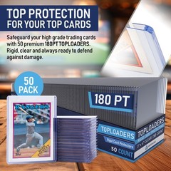 Premium Seamless 20PT – 360PT Thick Top Loaders for Cards | Top Loader Card H…