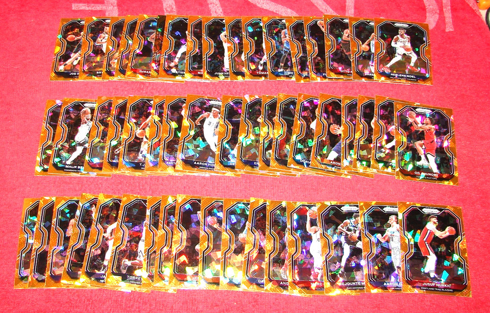 2020-21 PANINI PRIZM BASKETBALL ORANGE ICE PRIZMS LOT OF 52 DIFFERENT (KSX)