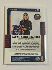 Panini 2025 Donruss WNBA Rookie Jerseys Sarah Ashlee Barker Sparks #13 RC MEM