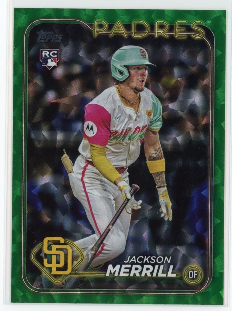 Jackson Merrill 2024 Topps Update #US210 Rookie Green Crackle Foilboard 95/499