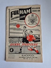 Fulham V Blackpool 29/8/1959 Match Programme