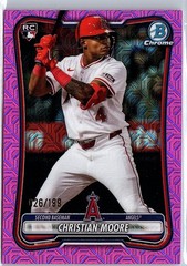 2026 Bowman – Christian Moore #99 PINK MOJO REFRACTOR Los Angeles Angels