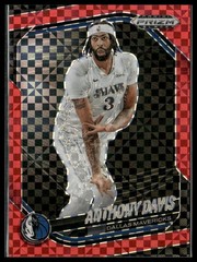 2024-25 Panini Prizm Black #177 Anthony Davis Red Power Prizms #/75
